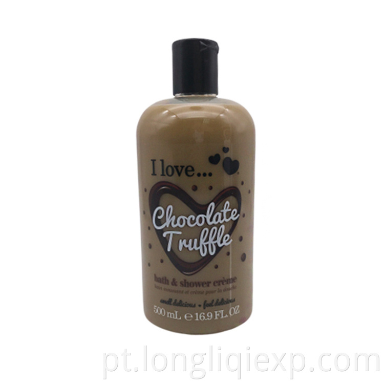 Conjunto de gel de banho 500ml Gel de banho da marca Truffle de chocolate 50ml de loção de manteiga corporal